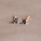 18k Gold Plated Jewellery - December Birthstone Stud Earrings in Gold with Tanzanite CZ - Stud Earrings - Astrid &amp; Miyu