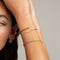 18k Gold Plated Jewellery - Orbit Crystal Cuff in Gold - Bracelet - Astrid &amp; Miyu