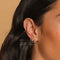 Essential 11.5mm Hoop in Silver worn with other sizes