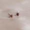 Birthstone Stud Earrings In Silver - January Birthstone Stud Earrings in Silver with Garnet CZ - Stud Earrings - Astrid &amp; Miyu
