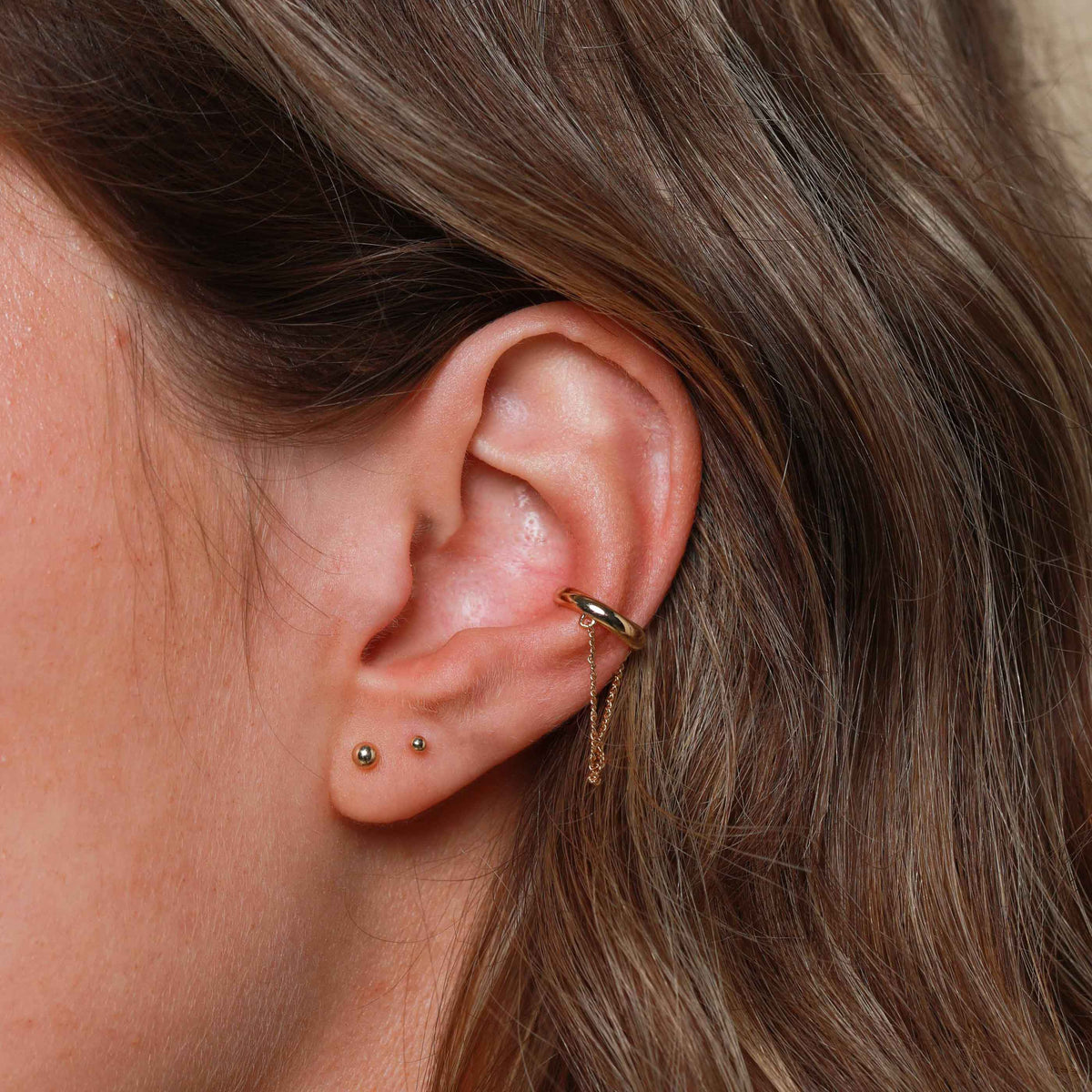 Earrings - Small Ball Stud Earrings in Solid Gold - Stud Earrings - Astrid &amp; Miyu