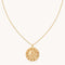 Leo Bold Zodiac Pendant Necklace in Gold