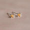 Birthstone Stud Earrings In Silver - November Birthstone Stud Earrings in Silver with Citrine CZ - Stud Earrings - Astrid &amp; Miyu