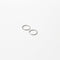 Simple Hoops in Solid White Gold flat lay