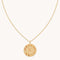 Sagittarius Bold Zodiac Pendant Necklace in Gold