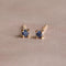 18k Gold Plated Jewellery - September Birthstone Stud Earrings in Gold with Sapphire CZ - Stud Earrings - Astrid &amp; Miyu