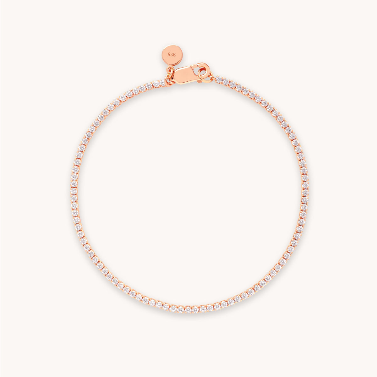 Tennis Chain Bracelet in Rose Gold