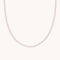 Tennis Chain Necklace in Rose Gold