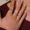 April White Topaz - Topaz Eternity Ring in Solid White Gold - Band Ring - Astrid &amp; Miyu