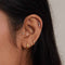 18k Gold Plated Jewellery - Curved Crystal Barbell in Gold - Barbell Earring - Astrid &amp; Miyu