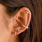 18k Rose Gold Plated Jewellery - Crystal Cluster Huggies in Rose Gold - Huggies - Astrid &amp; Miyu