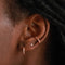 18k Rose Gold Plated Jewellery - Triple Crystal Stud Earrings in Rose Gold - Stud Earrings - Astrid &amp; Miyu