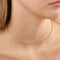 Tennis Chain Necklace in Gold worn