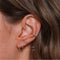 April White Topaz - Topaz Hoops in Solid Gold - Hoop Earrings - Astrid &amp; Miyu