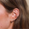 April White Topaz - Topaz Hoops in Solid White Gold - Hoop Earrings - Astrid &amp; Miyu